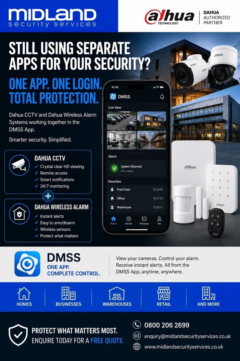 One App for CCTV & Alarm Protection with Dahua DMSS